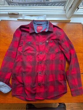 Coleman Red and Black Buffalo Plaid Flannel Shirt/jacket size M